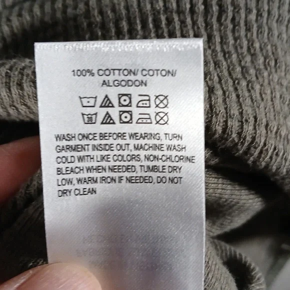 Lucky Brand Waffle Knit Thermal Long Sleeve Mens Medium Top NWT Gray - Picture 4 of 8